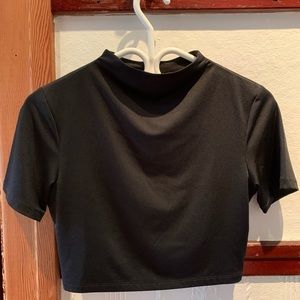 Black crop top turtle neck (brand new, without original price tag)
